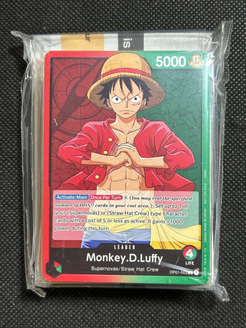 One Piece TCG Monkey D. Luffy OP-01 Red/Green GameStop Demo Deck NEW